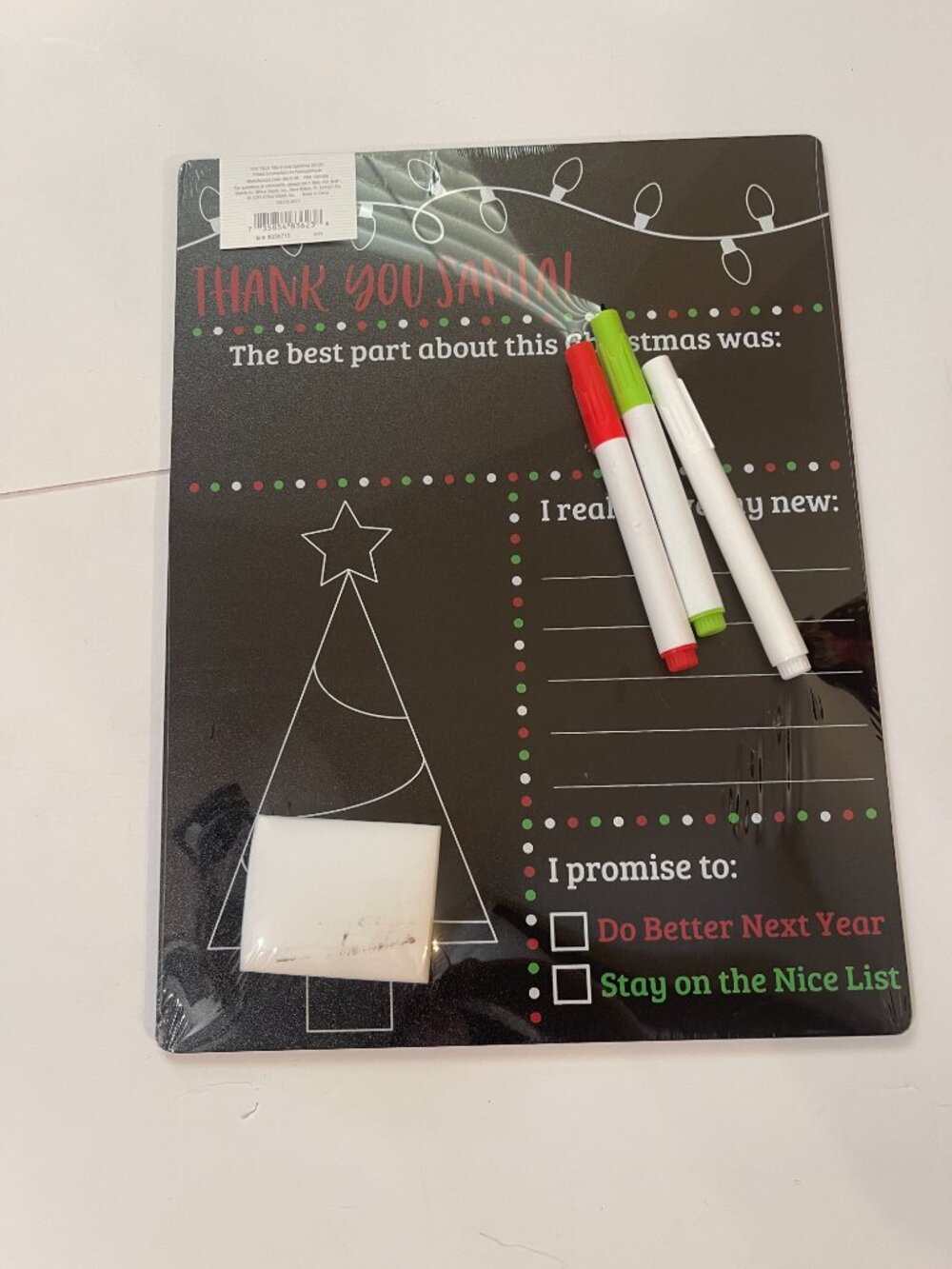 Christmas Chalkboard Photo Prop Sign Reusable Holiday Keepsake New - Picture 2 of 2
